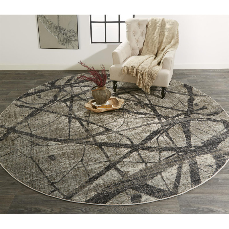 World Menagerie Costigan Charcoal/Gray Area Rug & Reviews Wayfair